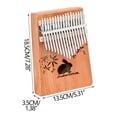 thumbnail image 3 of 17 Key Kalimba Thumb Piano Solid Wood Finger Piano Portable Instrument with Tuning Hammer and Case for Beginners Adults Kids Music Lovers Educational Musical Instrument Gift Idea, 3 of 8