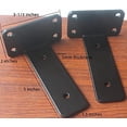 thumbnail image 2 of 8 Pack - 5 inch Black Hidden L Shelf Bracket (1/5 Inch Thicked) Iron Floating Shelf Brackets Rustic Industrial Metal Brackets for Shelf Support, 2 of 7