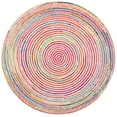 thumbnail image 2 of SAFAVIEH Cape Cod Jaylen Geometric Area Rug, Natural/Multi, 5' x 5' Round, 2 of 10