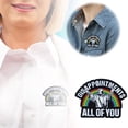 thumbnail image 1 of Never Mentioned That Pin Brooch Cool Word Pin Cute Cartoon Social Embarrassment Badge Used For Bags Clothes And Lapels Metal for Crafts Flower Rhinestones Sweater for Cardigans Rhinestones And Pearls, 1 of 4