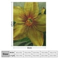 Chilfamy Yellow Flower Green Leaves Flannel Throw Blanket for Couch