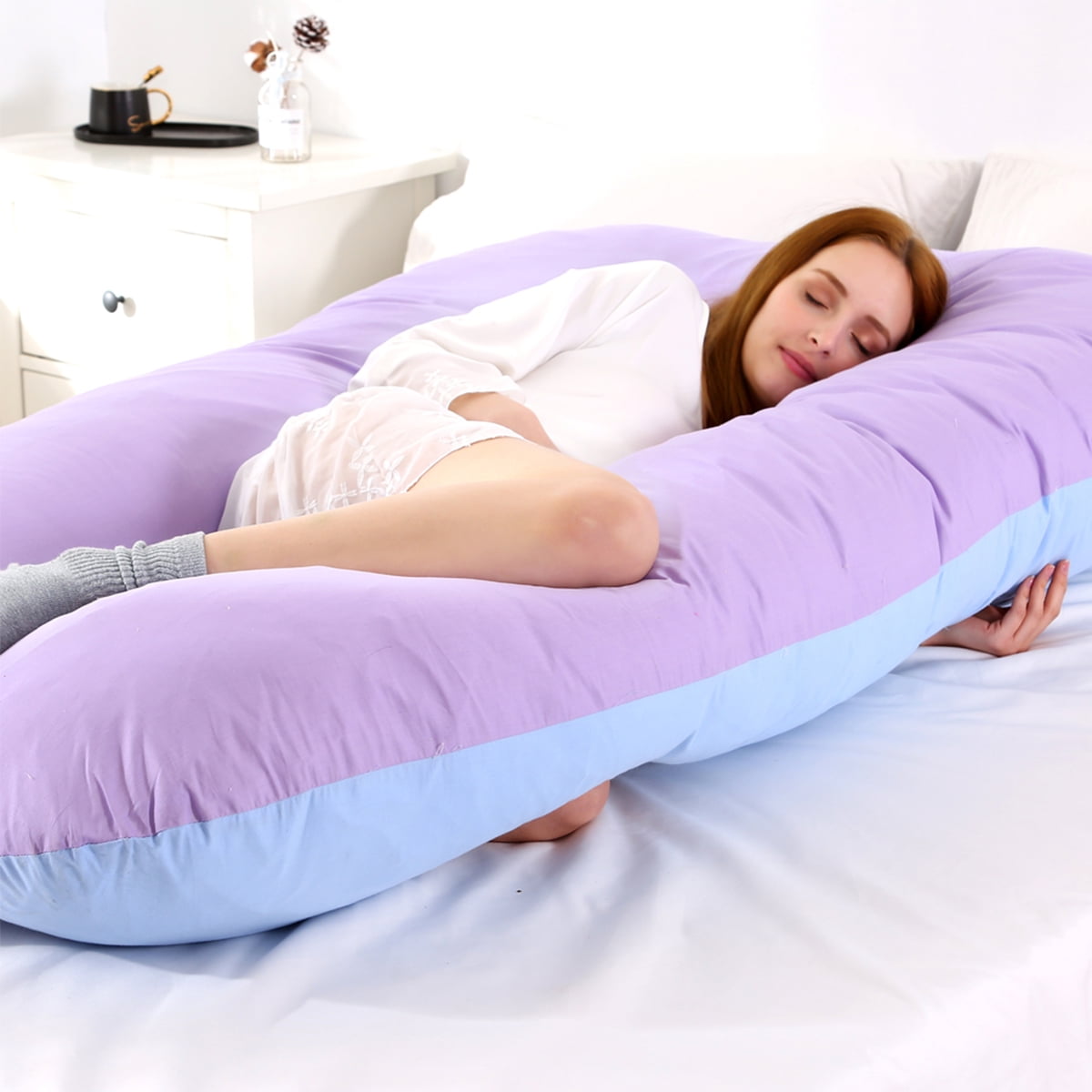 -| U Shape Full Body Maternity Pillow Nursing Sleeping Support for Pregnant #