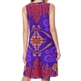 thumbnail image 2 of Aladdin's Magic Lamp Spring Summer Dresses for Women Fashion T-shirt Dress Casual Sleeveless Loose Sundress with Pockets, 2 of 5