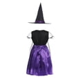 thumbnail image 4 of 2024 Disfraces de cosplay de bruja para niños Disfraz de rol de Halloween Ropa de fiesta temática Ropa de actuación Vestido + Trajes de sombrero, 4 of 5
