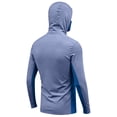 thumbnail image 4 of Inglocry Men's UPF 50+ Hooded Fishing Shirts Quick Dry Long Sleeve Sun Protection Hoodie, Hiking Running Swimming Rash Guard with Mask 2026 Light Blue L, 4 of 4