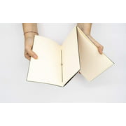 Double Sided Notebook - Hand Bound A5 Notebook (L Type Bound, Dark Navy Blue § Gray)