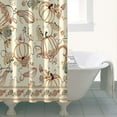 thumbnail image 4 of Fall Pumpkins and Floral Pattern Shower Curtain 36"x72" ,Bathroom Decorative Shower Curtains Set with 12 Hooks,Modern Waterproof Washable Shower Curtain, 4 of 6