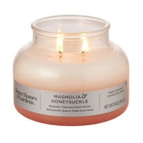 Better Homes & Gardens Magnolia & Honeysuckle Scented 2-Wick 18oz Ombre Bell Jar Candle