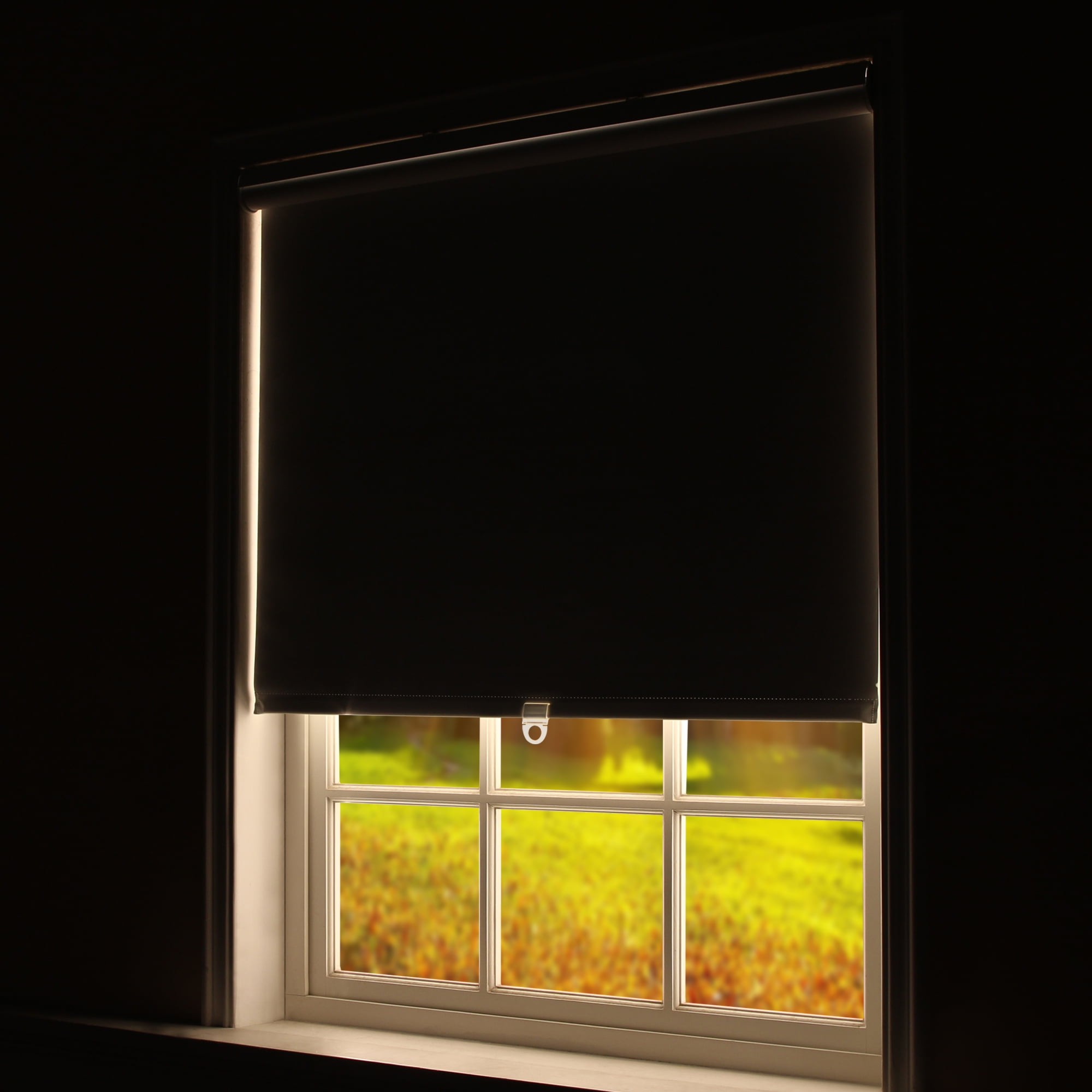 (2 pack) Mainstays Blackout Slow Release Roller Shade, 1-Piece, White, 27" W x 72" L