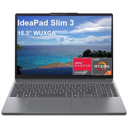 Lenovo IdeaPad Slim 3 Copilot+ AI Laptop, 15.3" 2K Touchscreen, AMD 8-core Ryzen 7 170 processor, 16GB DDR5 Memory 1TB SSD, WiFi 6, Dolby Audio, Win 11 Home, w/65W Charger