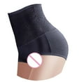 thumbnail image 4 of HUPOM Silk Panties Womens Underwear High Waist Casual Tie Comfort Waist Black L, 4 of 5