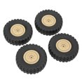 thumbnail image 1 of RC Car Wheels, Professional Durable RC Tires 4pcs High Performance  for RC Car Khaki,Green, 1 of 8