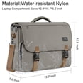 thumbnail image 3 of Bolso Mensajero MATEIN Marrón Ligero Resistente al Agua para Laptop de 15.6", 3 of 8