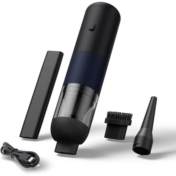 Mini Portable Vacuum Cleaner,Small Handheld Vacuum Cordless USB Rechargeable,Dust Buster and Blower 2 in 1(Black Blue)