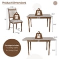 thumbnail image 2 of Gymax Table à Manger Ferme Ensemble de 5 W / Table à Manger Extensible et Chaises Rembourrées, 2 of 10