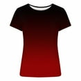 thumbnail image 4 of JGGSPWM Summer Crop Tops for Women Short Sleeve T Shirts Crop Tops Basic Slim Fit Gym Workout Y2k Clothes Pit Stripe Shirt Red XXL, 4 of 6