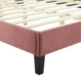 thumbnail image 3 of Modway Lit Plateforme Simple en Velours de Performance Current, Rose Poussiéreux, 3 of 11