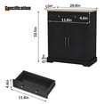 thumbnail image 2 of Luku 29”W Floor Cabinet, Modern Kitchen Buffet Cabinet with Storage, Drawers, 2 Doors, Coffee Bar Sideboard for Living Room, Dining Room, Bathroom, 2 of 6