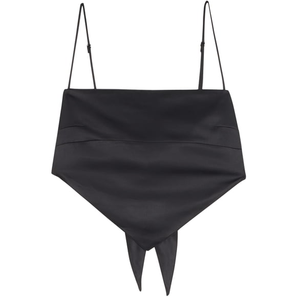 Danielle Bernstein Womens Handkerchief Tank Top black S
