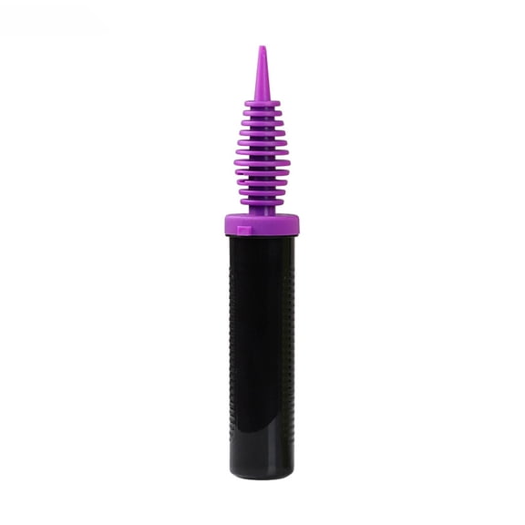 BIMZUC Balloon Pump Handheld Two-Way Dual Action Air Pump Portable Manual Inflator for Party Decorations, Black/Purple, 9.1 inches / 23.1 cm