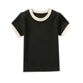 thumbnail image 4 of YunPes Unisex Short Sleeve Ringer Tee Crew Neck Slim Fit Color Block T-shirts Summer Casual Athletic Tops for Boys & Girls, 4 of 4