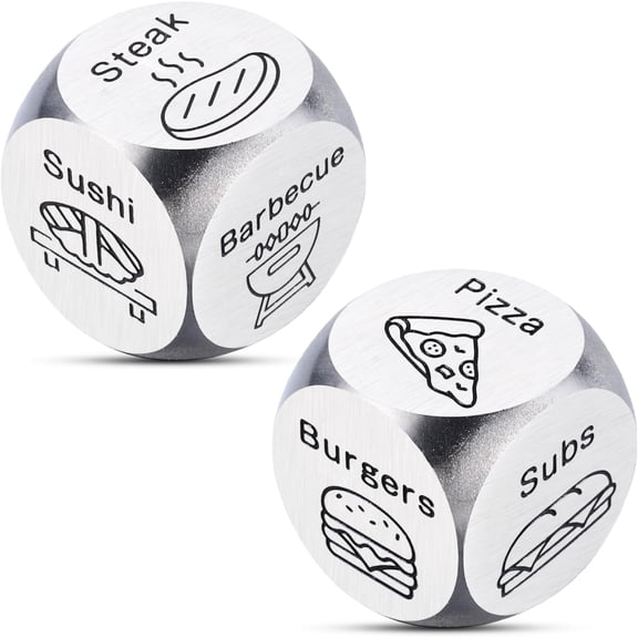 Anniversary for Him Her Valentines Funny Food Dice Gag Gift Date Night Gifts for Boyfriend Girlfriend Food Decider for Husband Wife Couple Gifts Birthday Gifts for Women Men