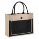 thumbnail image 1 of Bolsa de playa de yute estilo vintage para mujer, reutilizable, con asa, impermeable, 1 of 8