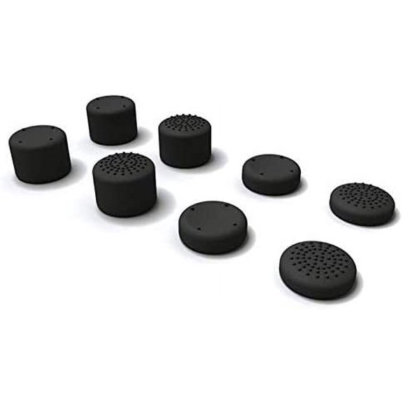 eXtremeRate 3 Pairs Black Anti-Slip Black Silicone Extended Length Thumb Grips Thumbstick Caps Case Cover for Nintendo Switch Joy-con Controller