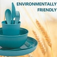 thumbnail image 5 of Wheat Straw Dinnerware Sets, 54 Pieces Unbreakable Dinnerware Sets for 6 People, Reusable Wheat Straw Plates and Bowls Sets, Lightweight Travel Picnic Home Party Camping Cutlery Set, 5 of 7