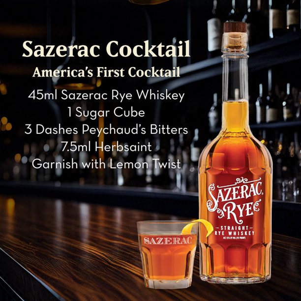Sazerac Rye 6 Year Straight Whiskey, 750ml for Office Kitchen