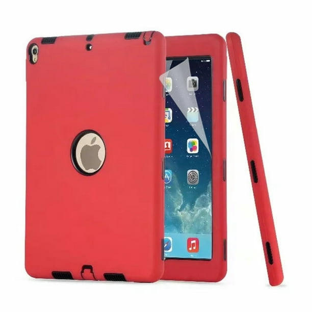 Ipad Air 3 Shockproof Case With Soft Pet Screen Protector Dteck Heavy Duty Rugged Full Body Shockproof Silicone Case Protective Cover For 10 5 Inch Ipad Air 3rd Generation Red Black Walmart Com Walmart Com