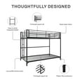 DHP BrEZ Build Daven Easy Assembly TwinoverTwin Metal Bunk Bed, Black