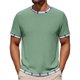 thumbnail image 1 of Camiseta Casual de Manga Corta con Cuello Tripulado 100% Fibra de Poliéster Lavable Camisetas de Trabajo Al Aire Libre de Manga Larga para Hombres, 1 of 7