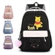 thumbnail image 2 of Mochila de dibujos animados de Winnie the Pooh, color caramelo, 30 x 23 x 42 cm, 48 colores, mochila escolar de anime para niños, 2 of 5