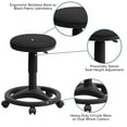 thumbnail image 2 of Black Ergonomic Stool with Foot Ring, 2 of 9