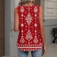 thumbnail image 6 of Iaqnaocc Womens Tank Tops Summer Sleeveless Loose Fit Floral Print Pleated Tunic Dressy Casual V Neck Womens Fashion Shirts Red XXL, 6 of 6