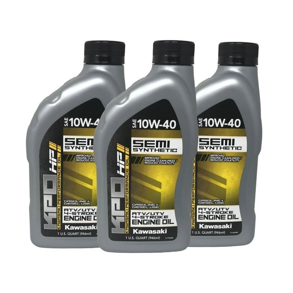 Kawasaki OEM KPO Semi Synthetic ATV/UTV Oil Quart K61027-300-01Q - 3 Pack