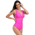 thumbnail image 2 of FLMEI Women's One Piece Swimsuit Tummy Control Bathing Suits One Piece Swimwear Swim Rompers S-XXL, 2 of 9