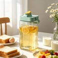 thumbnail image 4 of 3. 5L Large Beverage Dispenser with Spigot, Plastic Iced Tea Juice Container for Fridge, Leak-Proof Cold Water Pitcher with Handle for Party Camping Picnic, 4 of 6