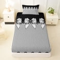 thumbnail image 3 of Erosebridal Cute Kawaii Bowknots Twin Sheet Sets,Modern Geometric Lines Bedding For Bowknot Lovers 3-Piece, 3 of 6