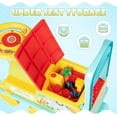 thumbnail image 2 of OLAKIDS Kids Ride On Train with Track, 6V Electric Toy with Lights and Sounds, Retractable Footrest, Under Seat Storage, Christmas Theme Battery Powered Gift for Toddlers Boys Girls, 2 of 9