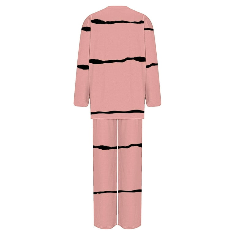 Women's two-piece striped tube top + straight pants suit Women's two-piece striped tube top + straight pants suit
