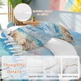 thumbnail image 4 of Welcome to Summer Life Queen Size Comforter Set, Beach Ocean Starfish Linen Texture Bedding for All Seasons, 4 Pcs Bed Set, 1Quiltcover (90"x92") ,1Sheet(94"x116"), 2Pillowcases (30"x20"), 4 of 9