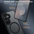 thumbnail image 4 of VENINGO Magnetic Case for Samsung Galaxy S25 FE, Compatible with Mag-safe, Slim Fit Matte Translucent Shockproof Anti-Yellowing Protective Cover, Black, 4 of 8