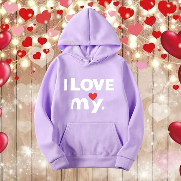 GSPCLAM Womens Letters Graphic Hooded Sweatshirts Loose Fitted Long Sleeve Tops Fall Winter Sweatshirt Warm Vacation Trendy Breathable Front Pocket Sweatshirt S