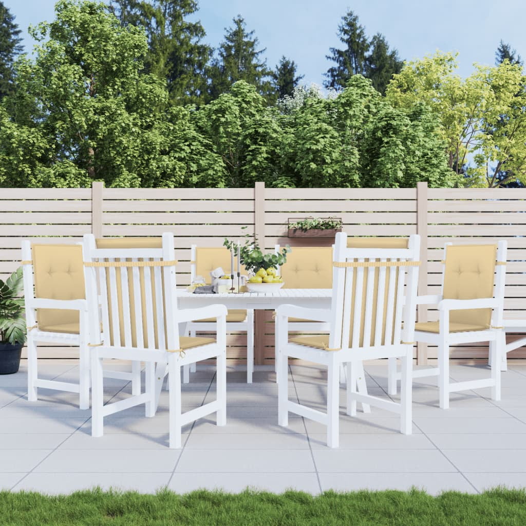 vidaXL Lowback Chair Cushions Seat Pad Outdoor Garden Patio Furniture Fabric