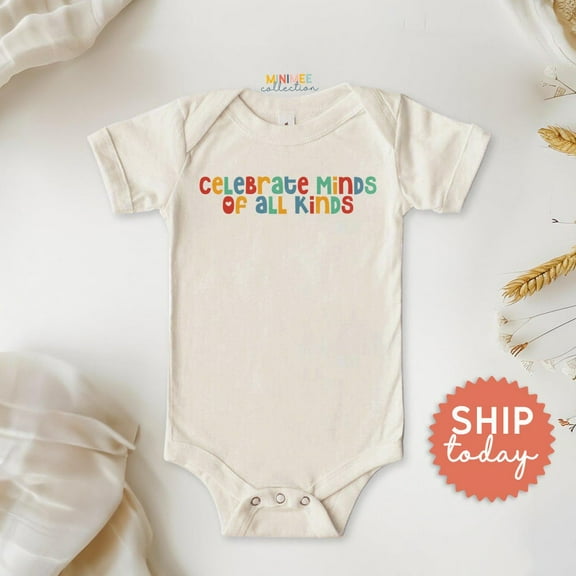 Embrace Neurodiversity Baby Onesie, Rainbow Baby Bodysuit, Support Neurodiversity, Inclusive Baby Clothing, Cute Baby Clothes, Cute Baby Onesie, BABY BODYSUIT LAT 4424
