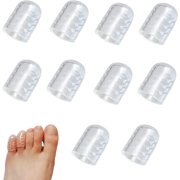 Silicone Anti-Friction Toe Protector, Silicone Toe Protectors, Silicone Breathable Toe Covers (10Pcs,Little Thumb)