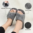 thumbnail image 3 of Aerothotic Women's Fuzzy Open Toe Slippers with Non-Slip Sole, Indoor Outdoor Cozy House Shoes with Crisscross Straps – Travel & Home Comfort Footwear, 3 of 6