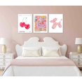 thumbnail image 5 of Pink Preppy Wall Art Framed Set of 3 Trendy Coquette Disco Cherry Posters Retro Guest Check Canvas Prints Poker Painting Positive Quote Pictures Room Decor Aesthetic for Girls Bedroom Dorm 12x16in, 5 of 6